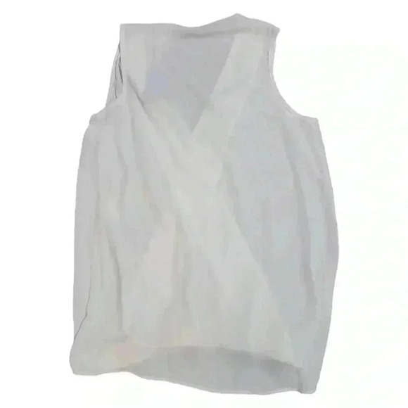 Lola & Sophie Eggshell Tank Top Sheer Cream Blouse NWT Size Small Criss Cross - Picture 2 of 6